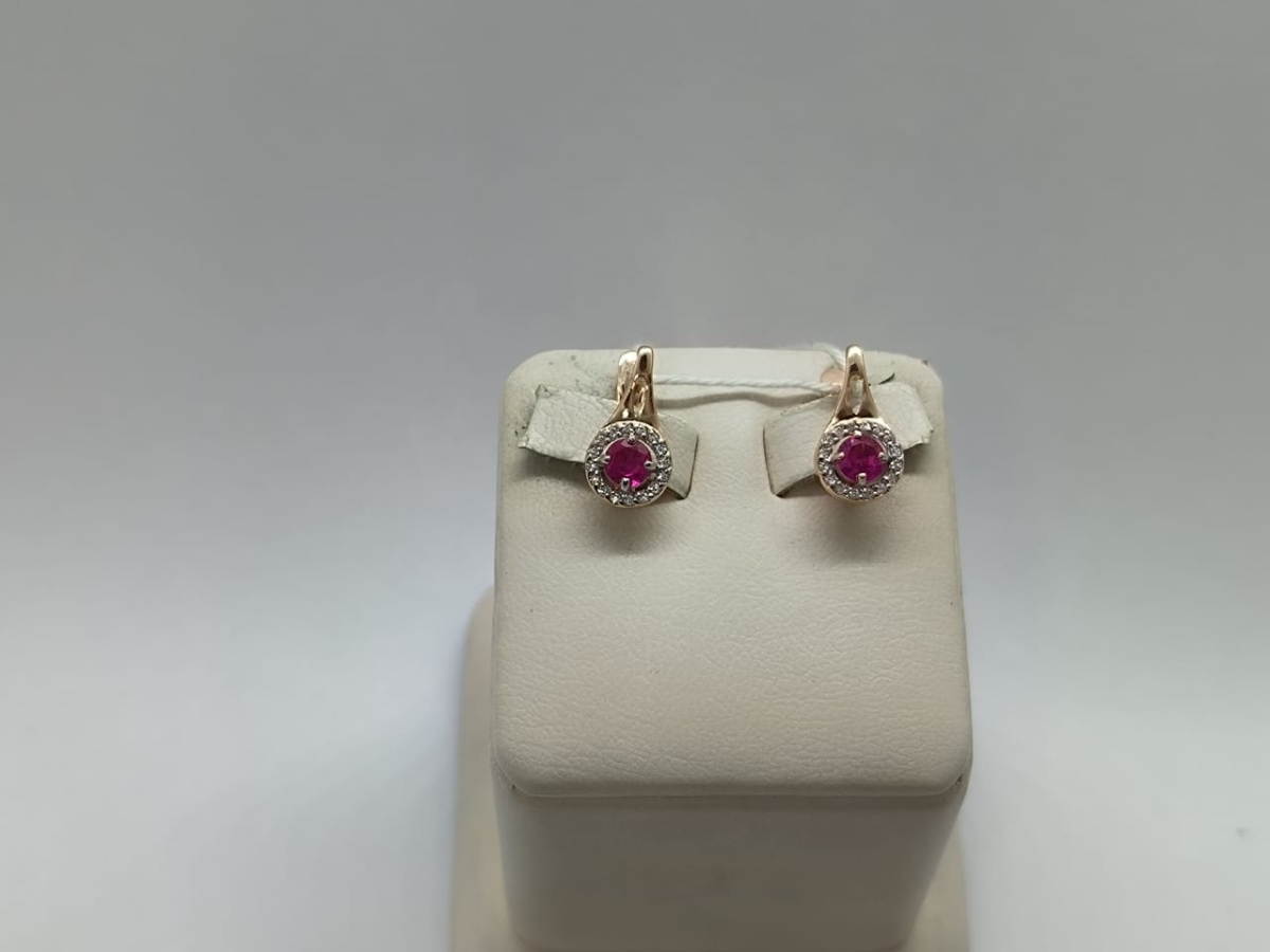 СЕРЬГИ С КАМНЯМИ (Au 585)