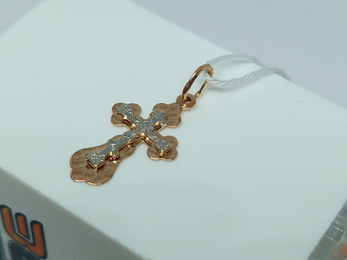 ПОДВЕСКА КРЕСТ БЕЗ КАМНЯ (Au 585)