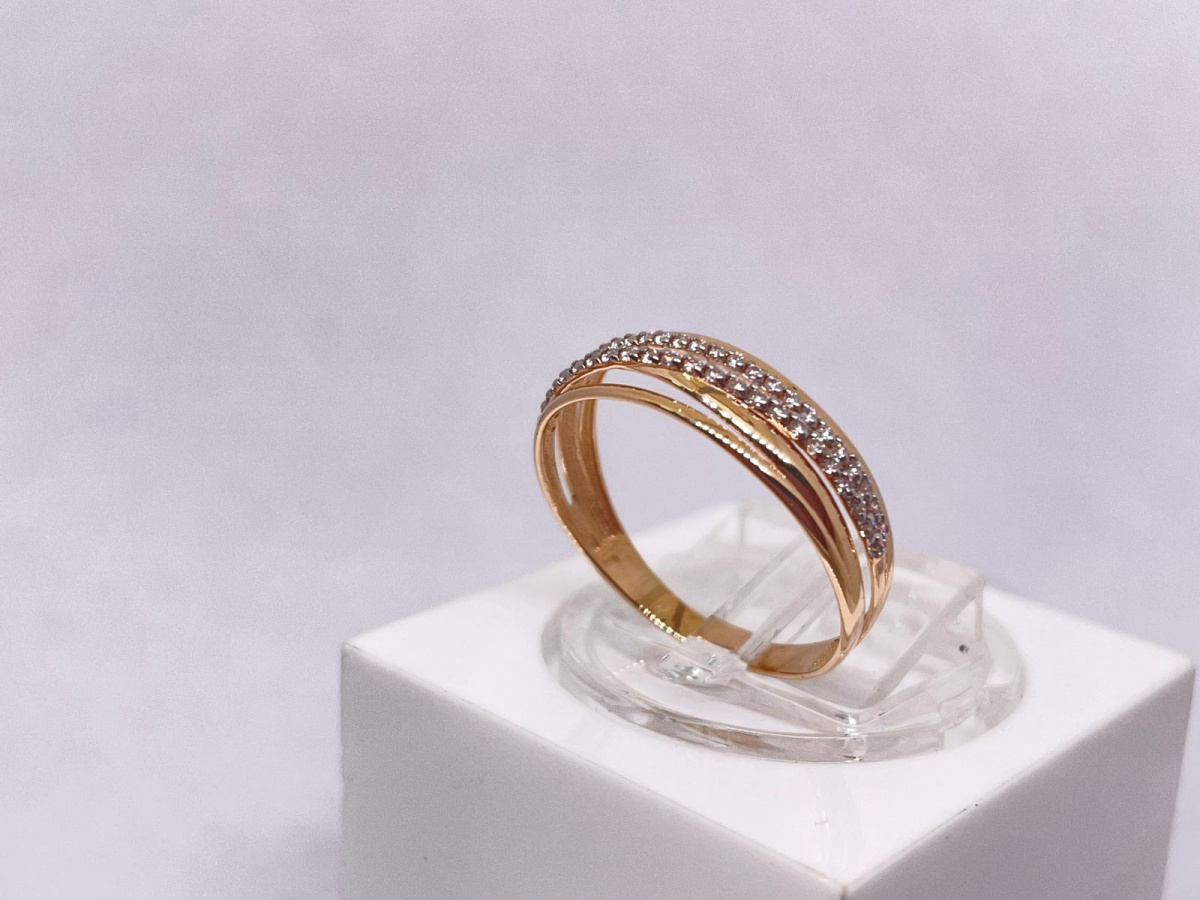 015331-1102 КОЛЬЦО С КАМНЯМИ (Au 585)