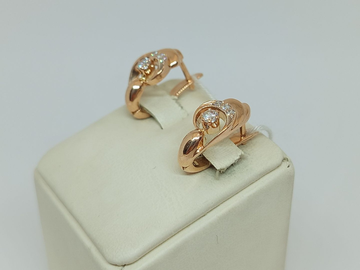 СКМИ585 СЕРЬГИ С КАМНЯМИ (Au 585)