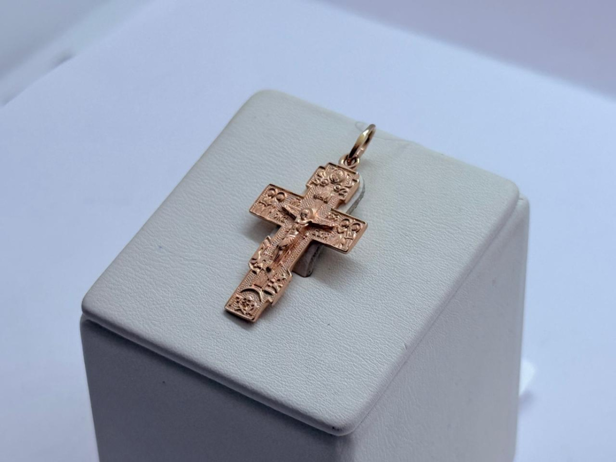 ПОДВЕСКА КРЕСТ без камня (Au 585)