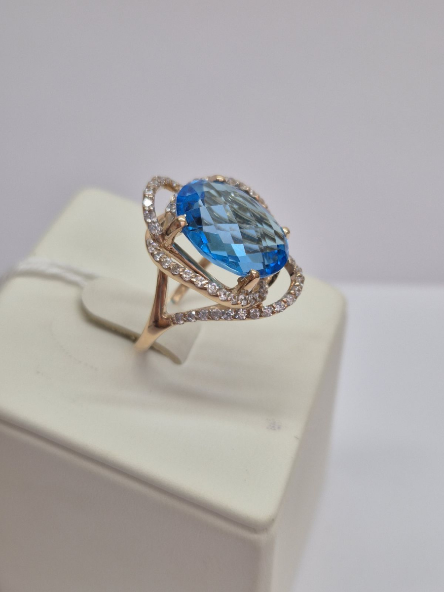 КОЛКМИ585 КОЛЬЦО С КАМНЯМИ (Au 585)