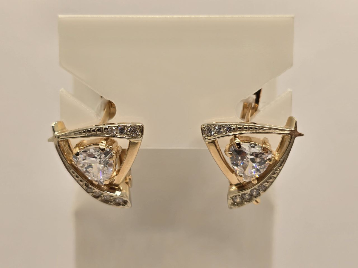 СКМИ585 СЕРЬГИ С КАМНЯМИ (Au 585)