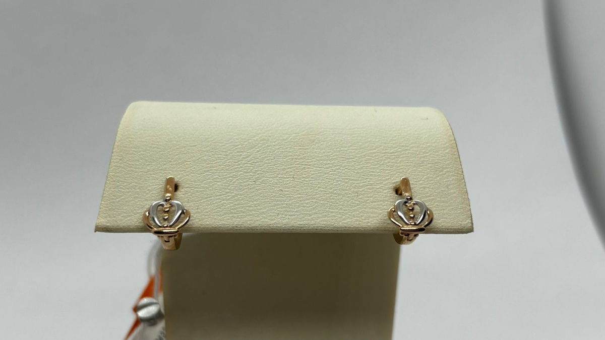 СБКМ585 СЕРЬГИ БЕЗ КАМНЯ (Au 585)