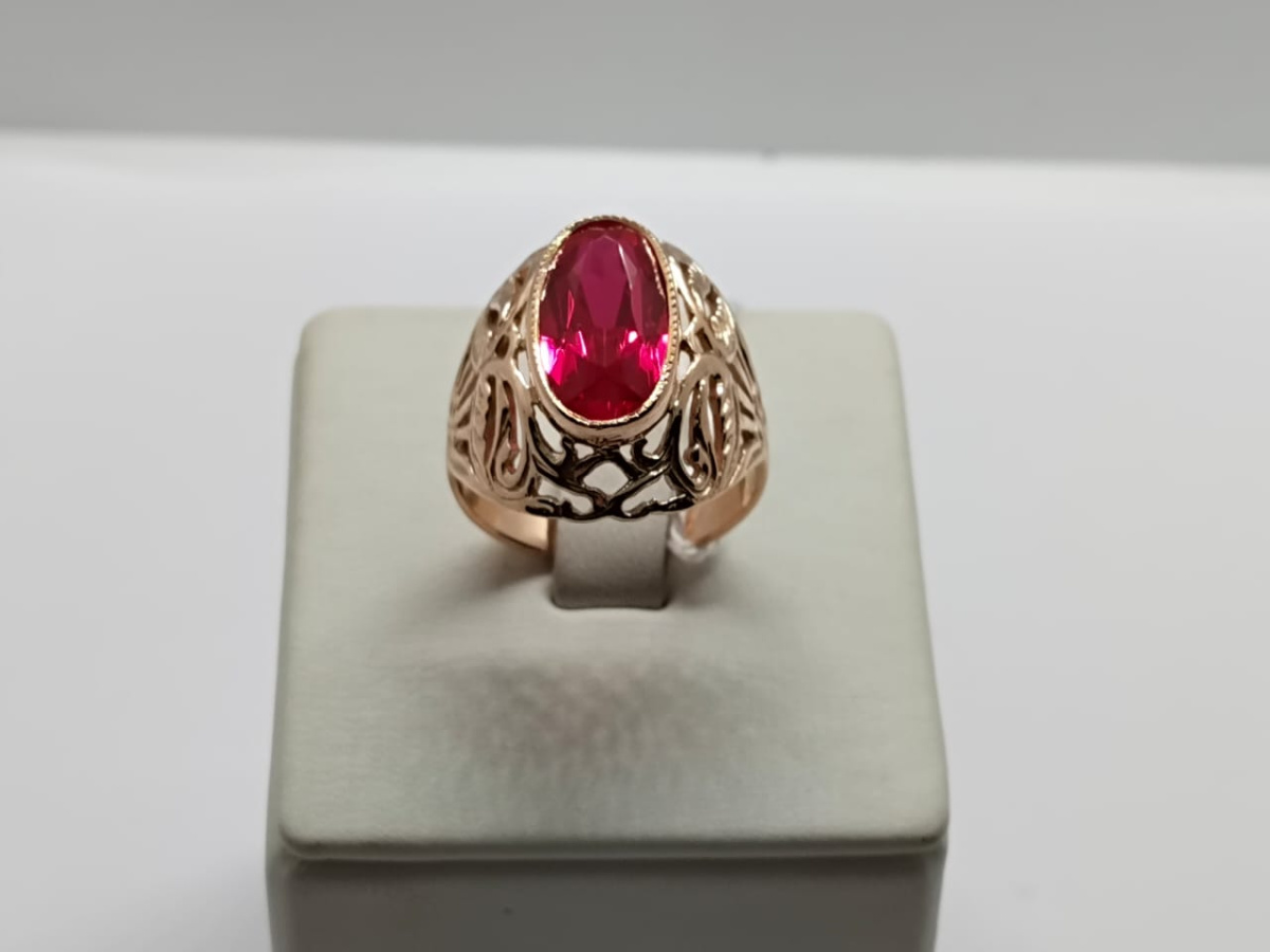 КОЛКМ583 КОЛЬЦО С КАМНЕМ (Au 583)