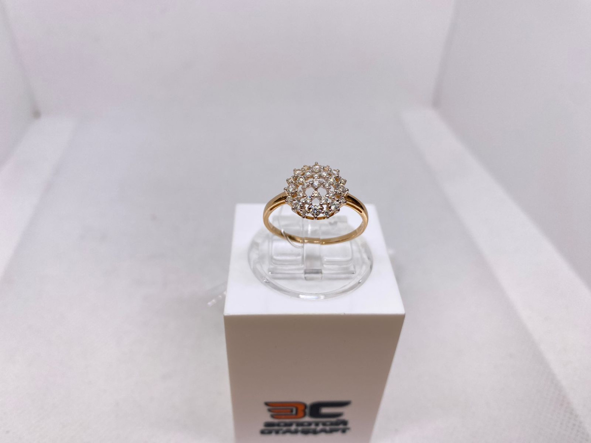 КОЛЬЦО С КАМНЯМИ (Au 585)