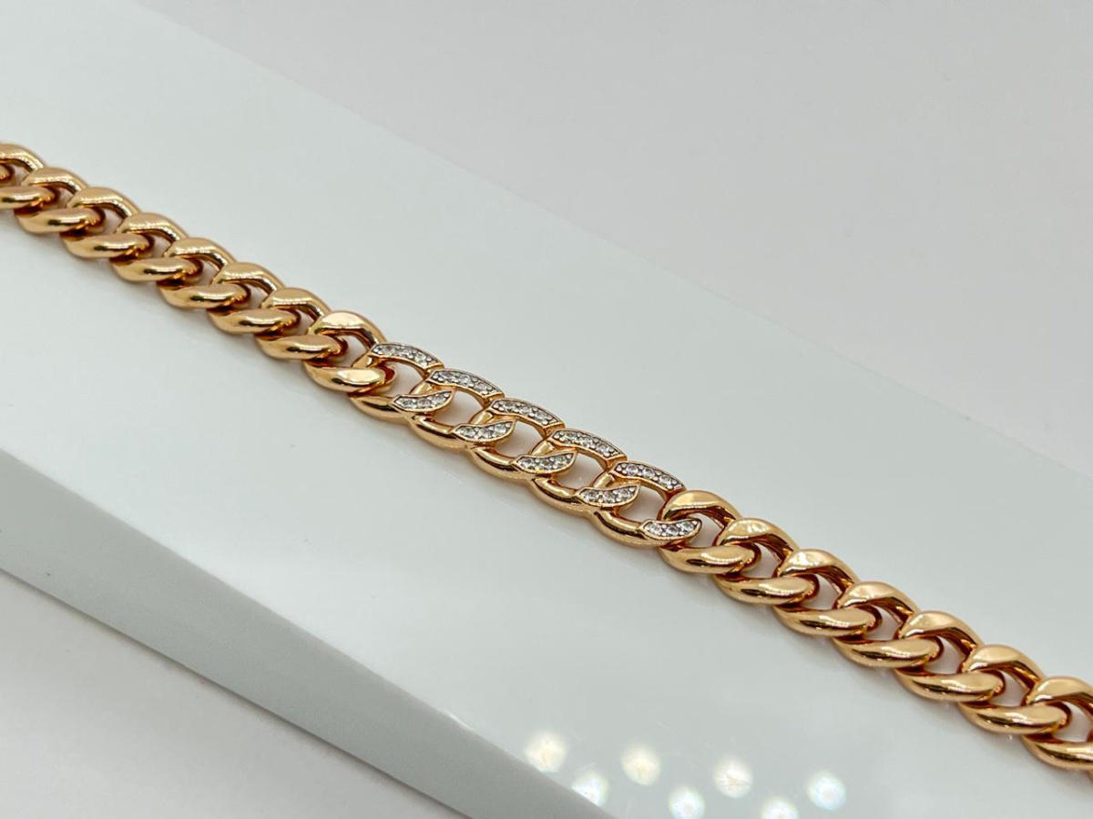 БРАСЛЕТ ФАНТАЗИЯ с камнями (Au 585)