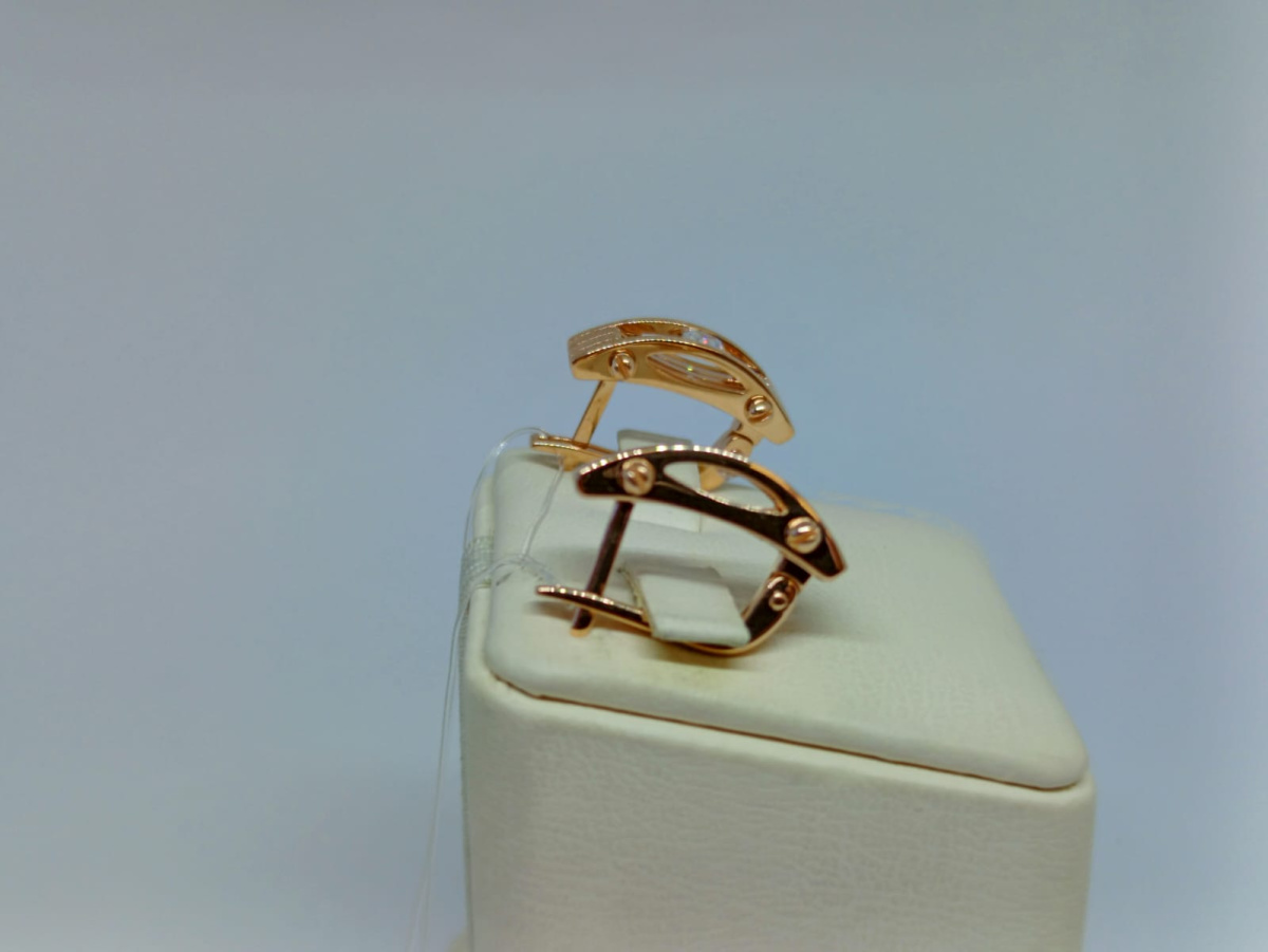 СЕРЬГИ С КАМНЕМ (Au 585)