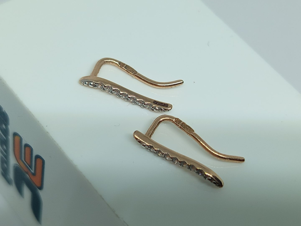 СКМИ585 СЕРЬГИ С КАМНЯМИ (Au 585)