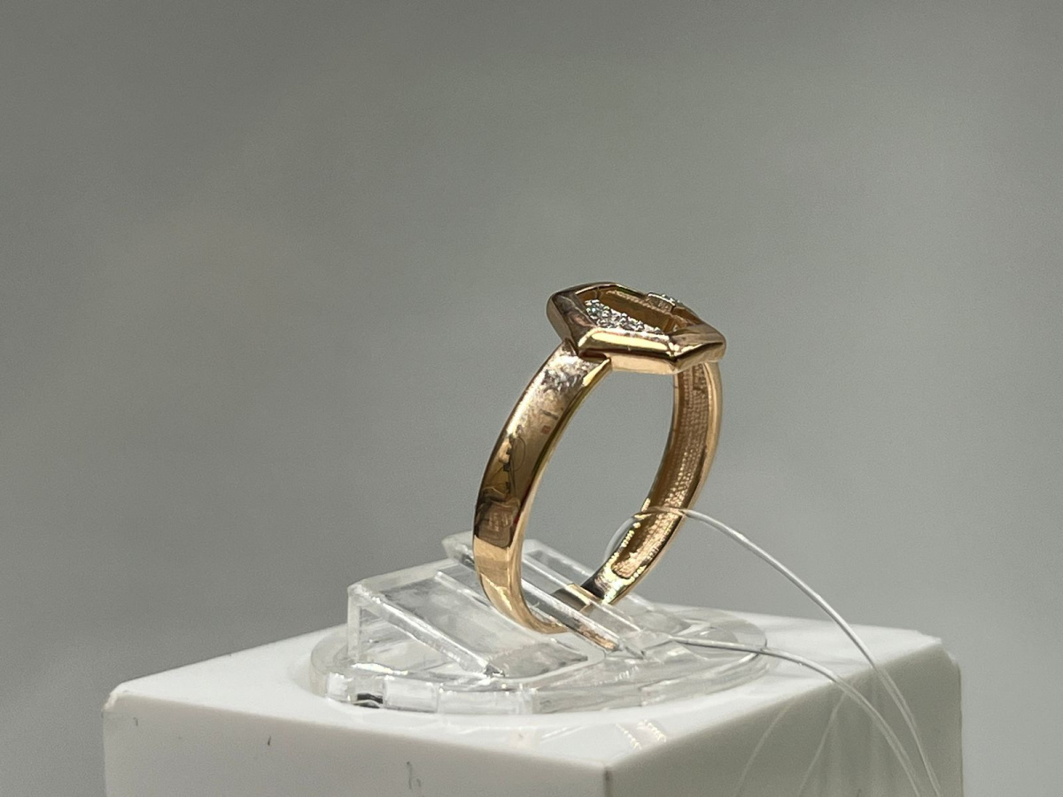 КОЛЬЦО С КАМНЯМИ (Au 585)