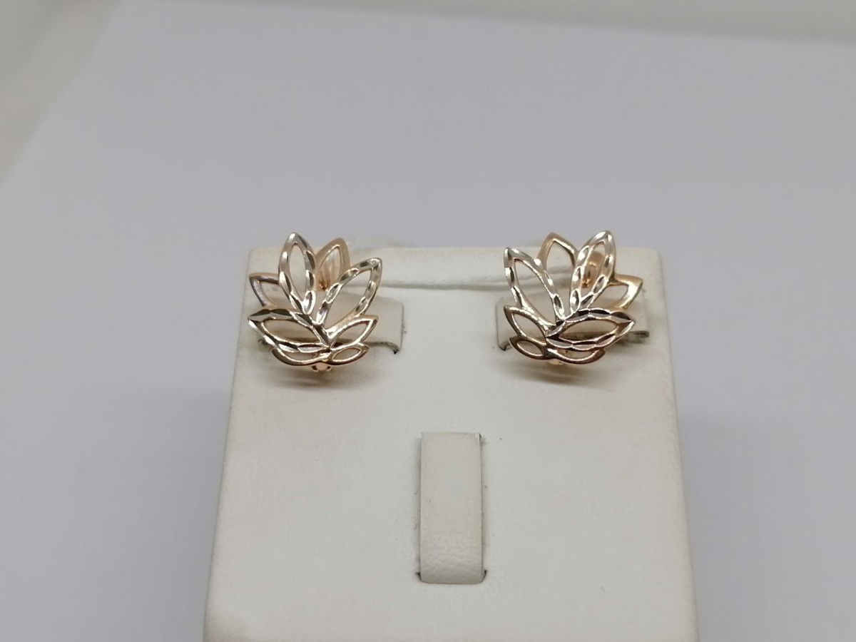 СБКМ585 СЕРЬГИ БЕЗ КАМНЯ (Au 585)