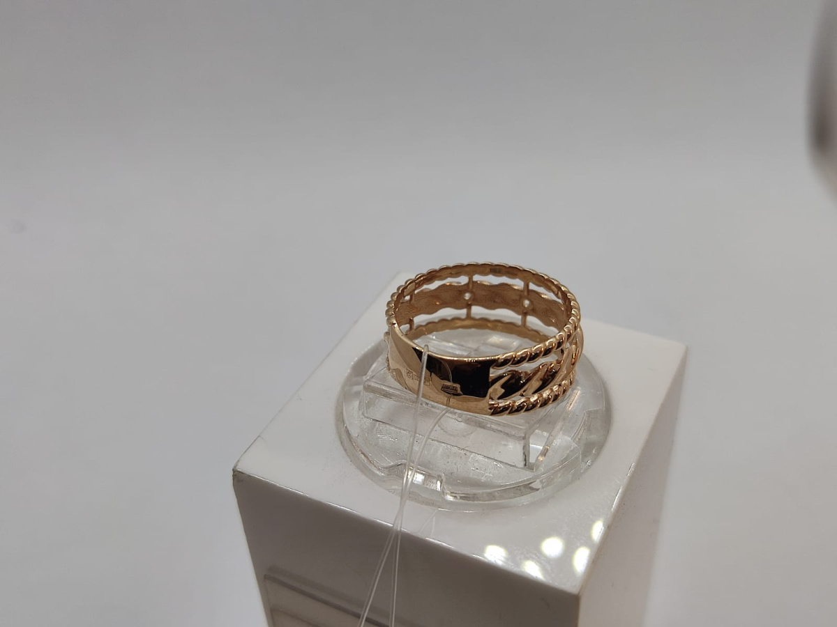 КОЛЬЦО С КАМНЯМИ (Au 585)