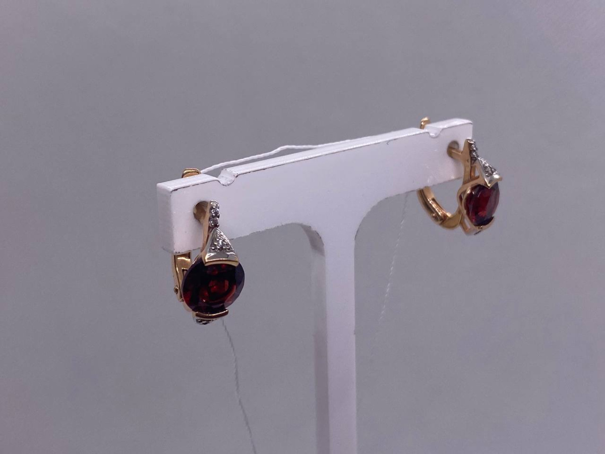 СЕРЬГИ С КАМНЯМИ (Au 585)