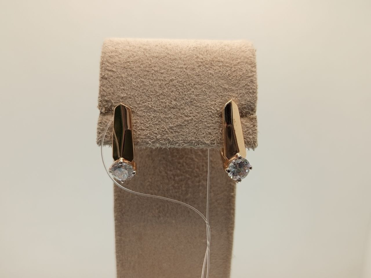 СЕРЬГИ С КАМНЕМ (Au 585)