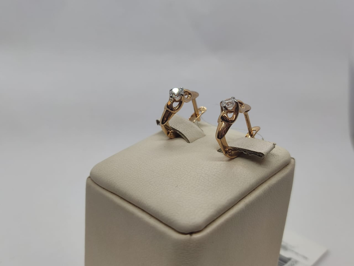 СЕРЬГИ С КАМНЕМ (Au 585)