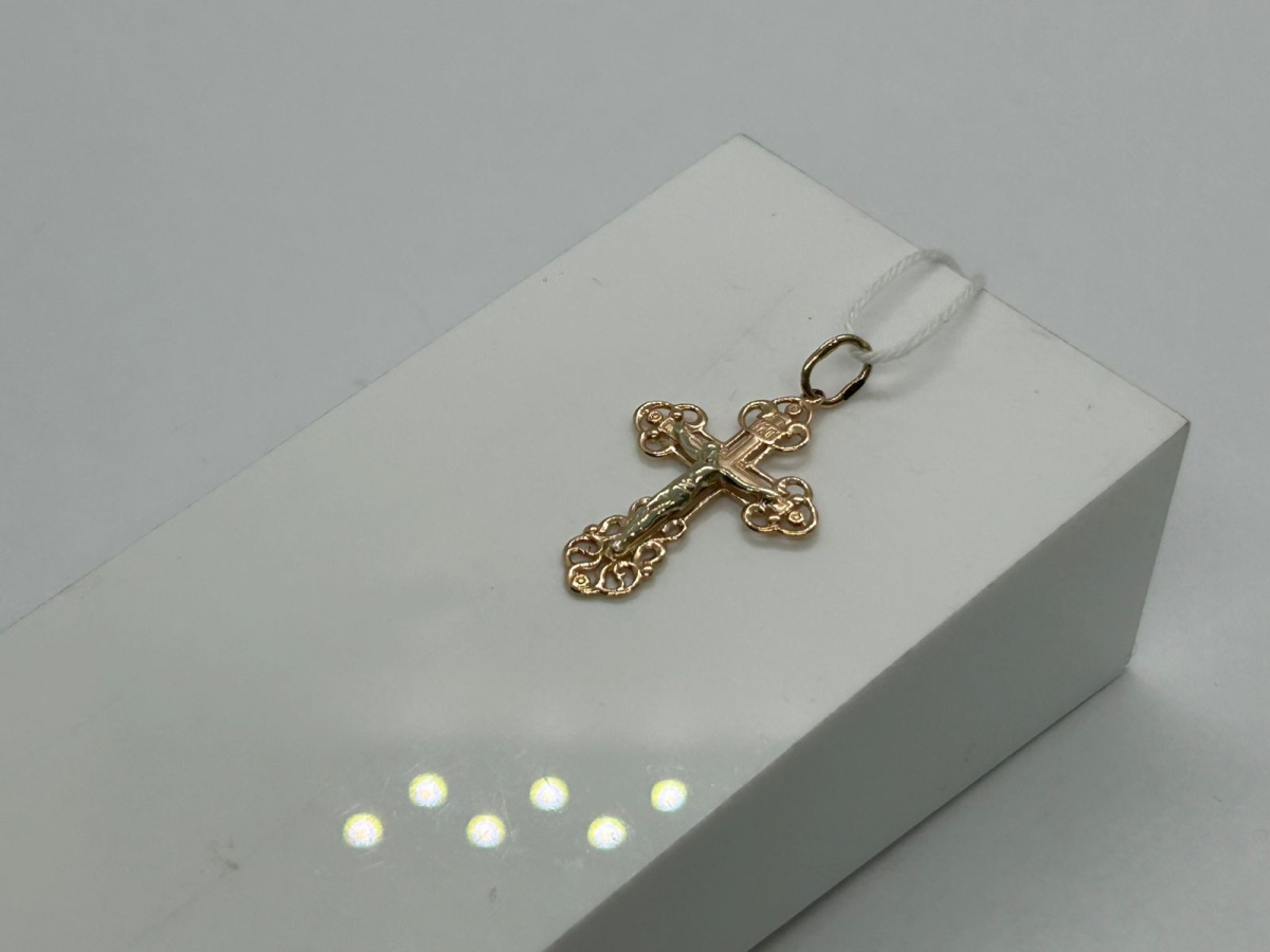 ПОДВЕСКА КРЕСТ БЕЗ КАМНЯ (Au 585)