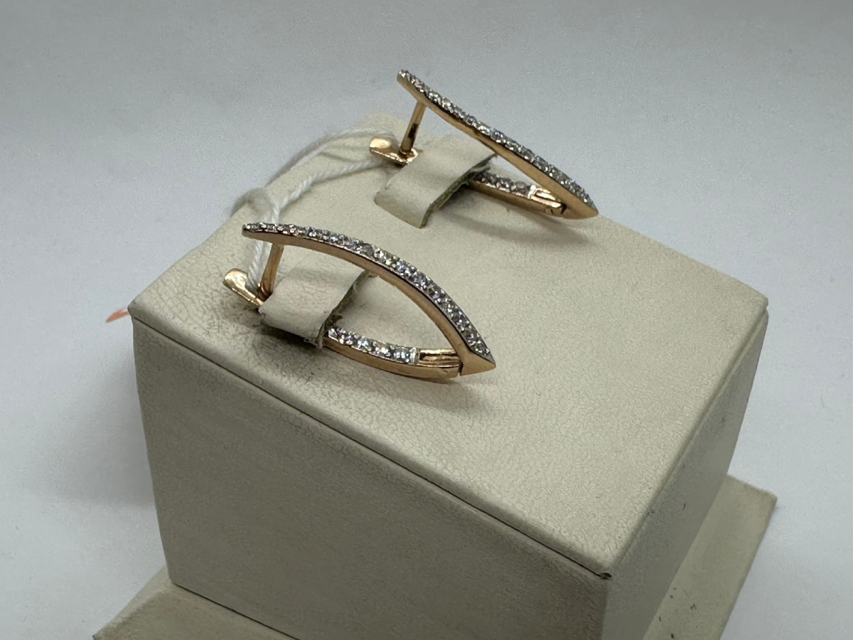 СКМИ585 СЕРЬГИ С КАМНЯМИ (Au 585)