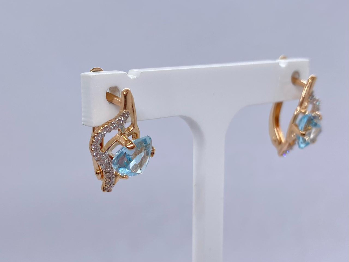 СЕРЬГИ С КАМНЯМИ (Au 585)