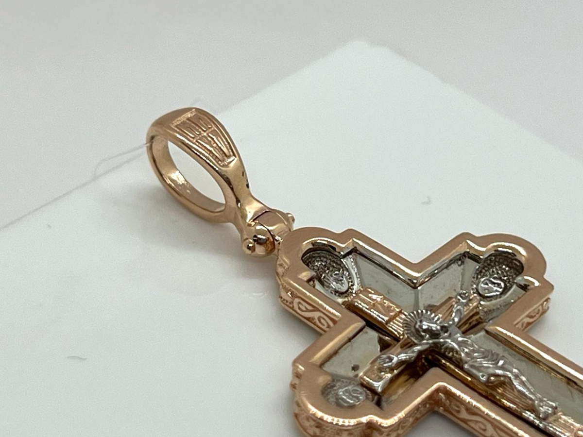ПОДВЕСКА КРЕСТ без камня (Au 585)