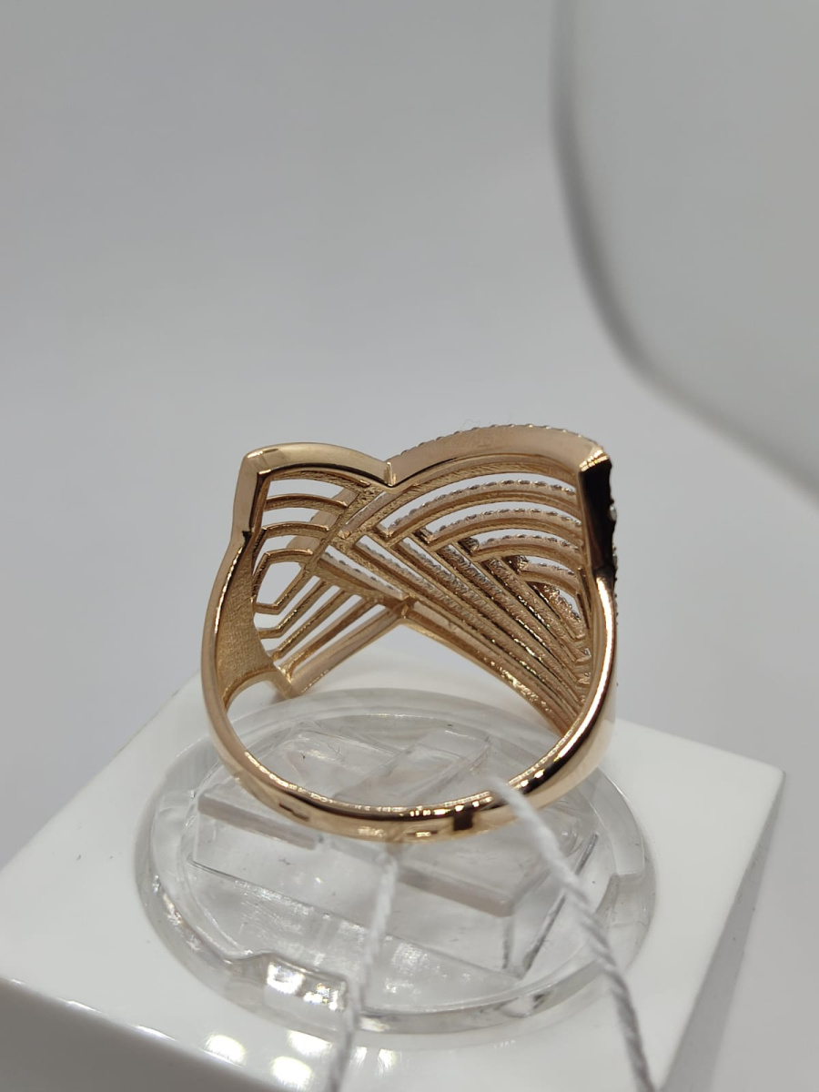 КОЛЬЦО С КАМНЯМИ (Au 585)