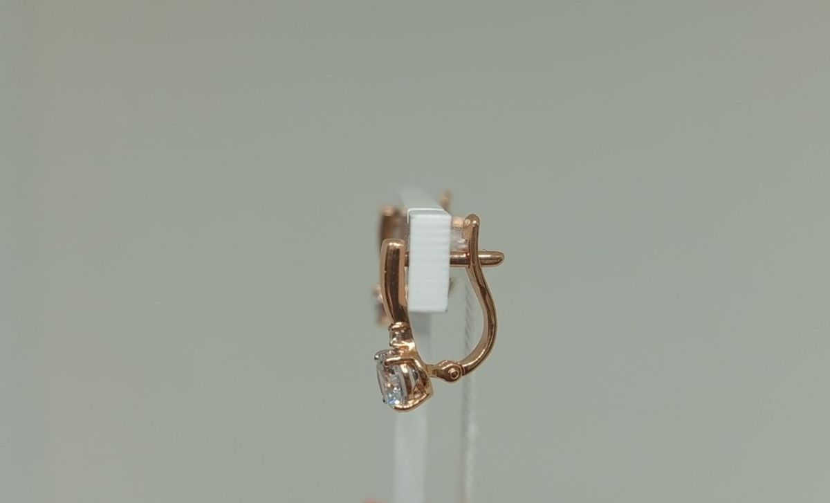 СКМИ585 СЕРЬГИ С КАМНЯМИ (Au 585)