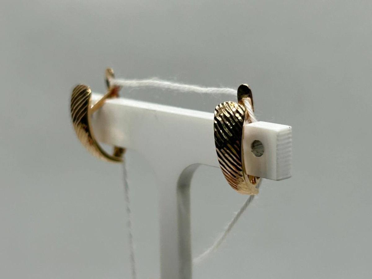 СБКМ585 СЕРЬГИ БЕЗ КАМНЯ (Au 585)