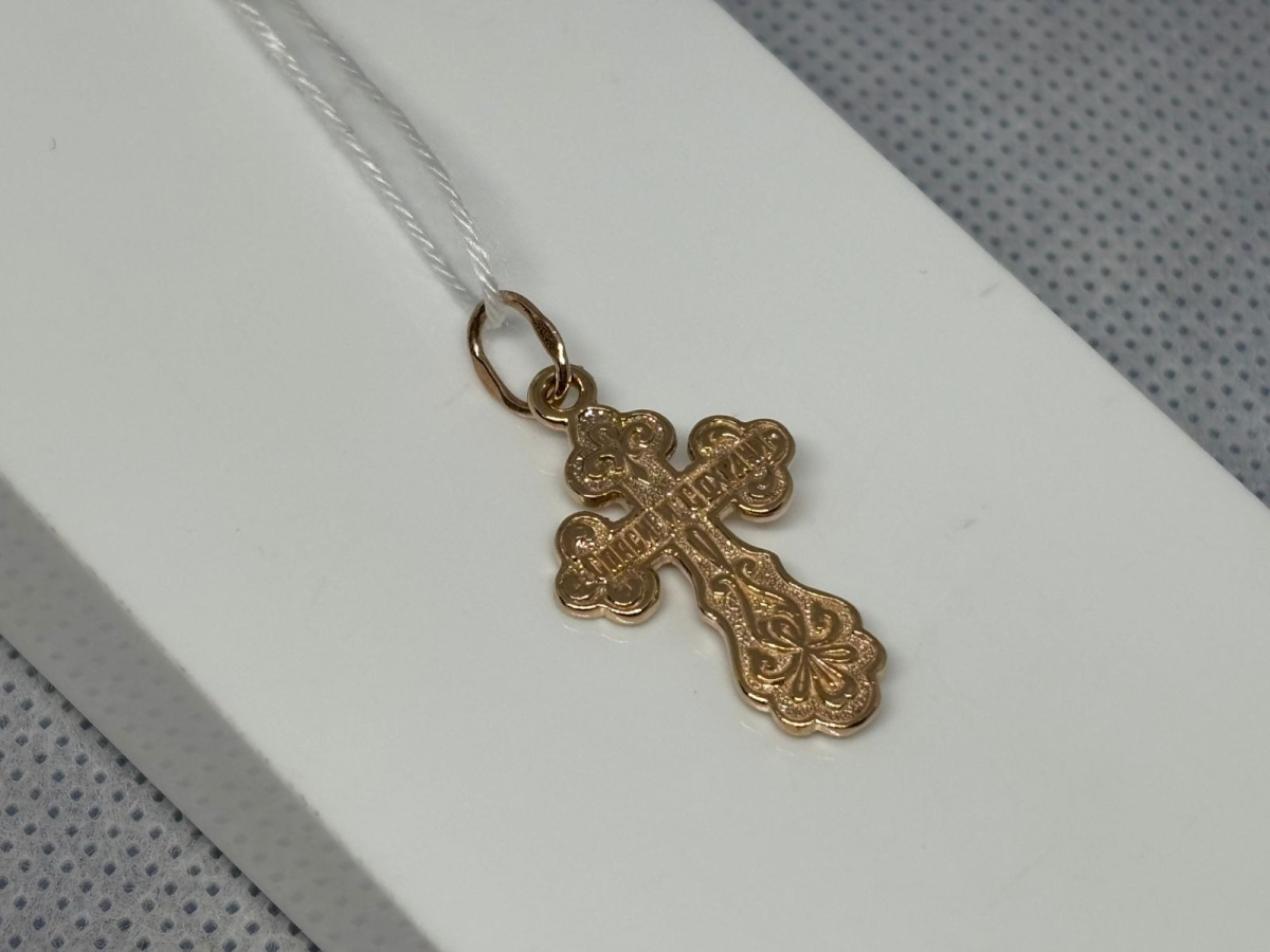 ПОДКБК585 ПОДВЕСКА КРЕСТ БЕЗ КАМНЯ (Au 585)