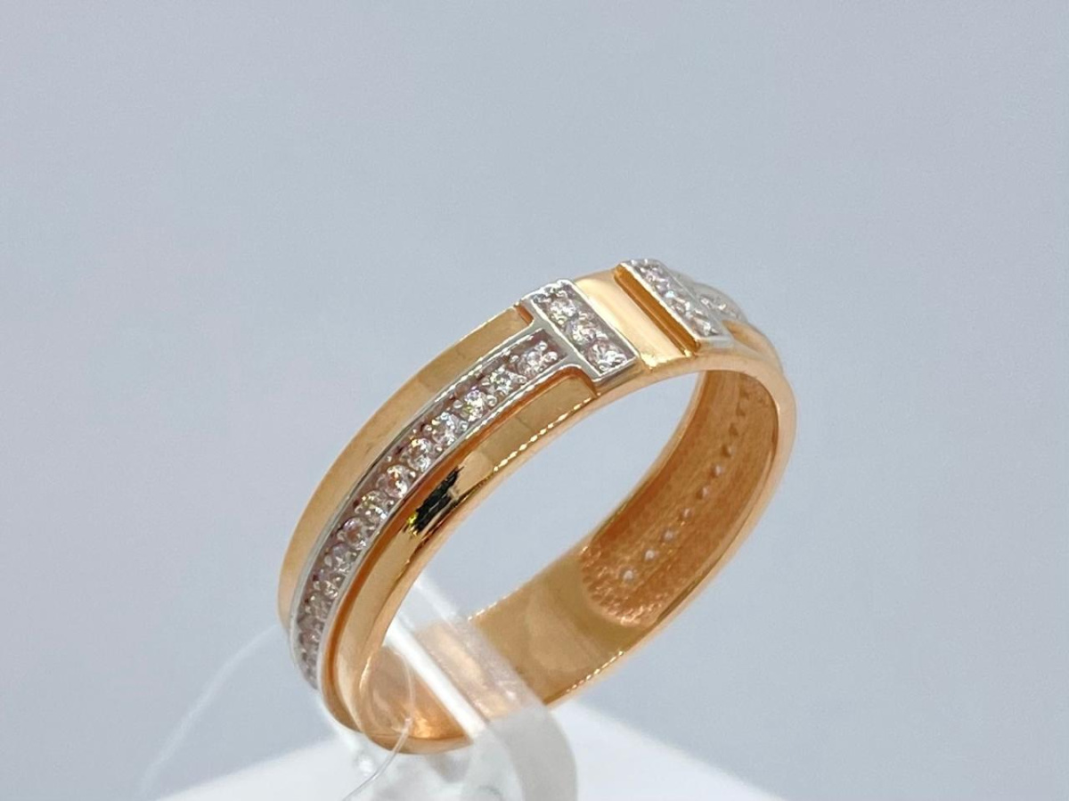 КОЛЬЦО С КАМНЯМИ (Au 585)