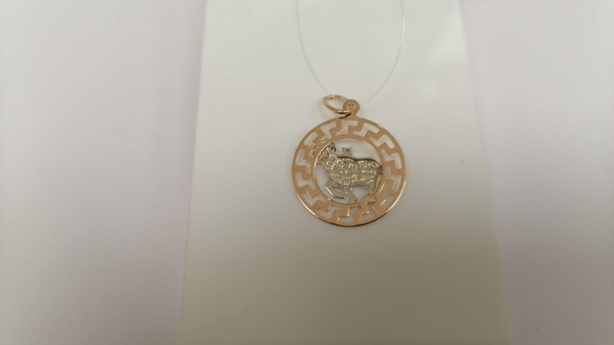 П1427114 ПОДВЕСКА ЗНАК ЗОДИАКА ОВЕН (Au 585)