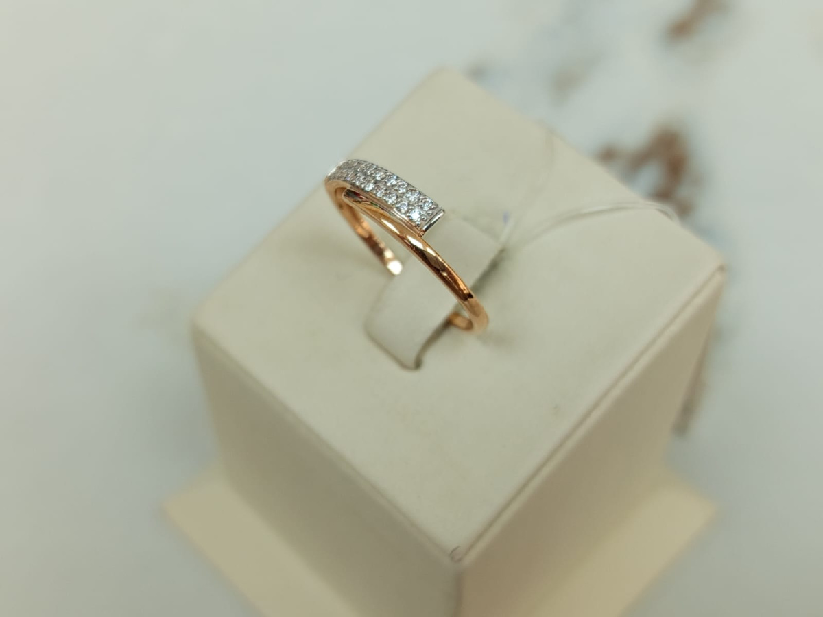 КОЛЬЦО С КАМНЯМИ (Au 585)