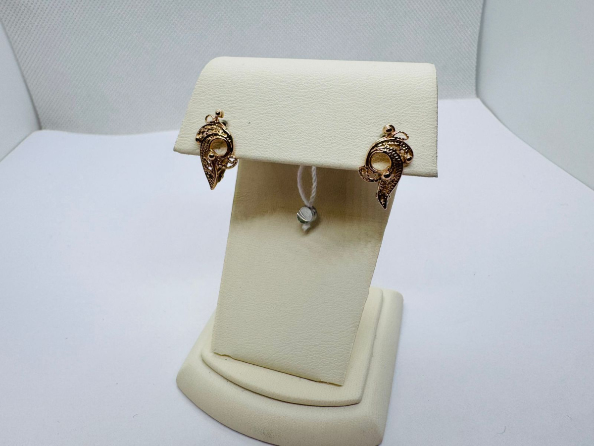 СБКМ585 СЕРЬГИ БЕЗ КАМНЯ (Au 585)