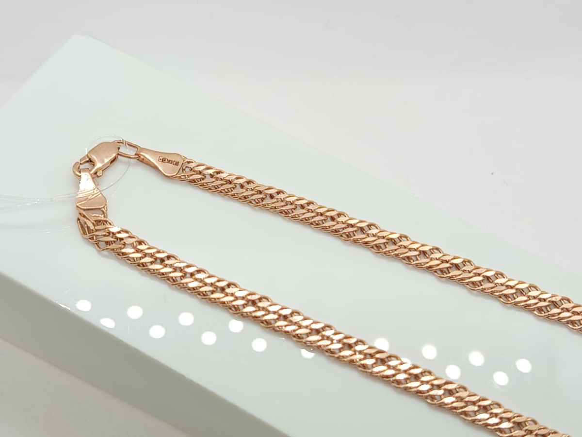 ЦЕПЬ ПУСТОТЕЛАЯ Ромб тройной (Au 585)