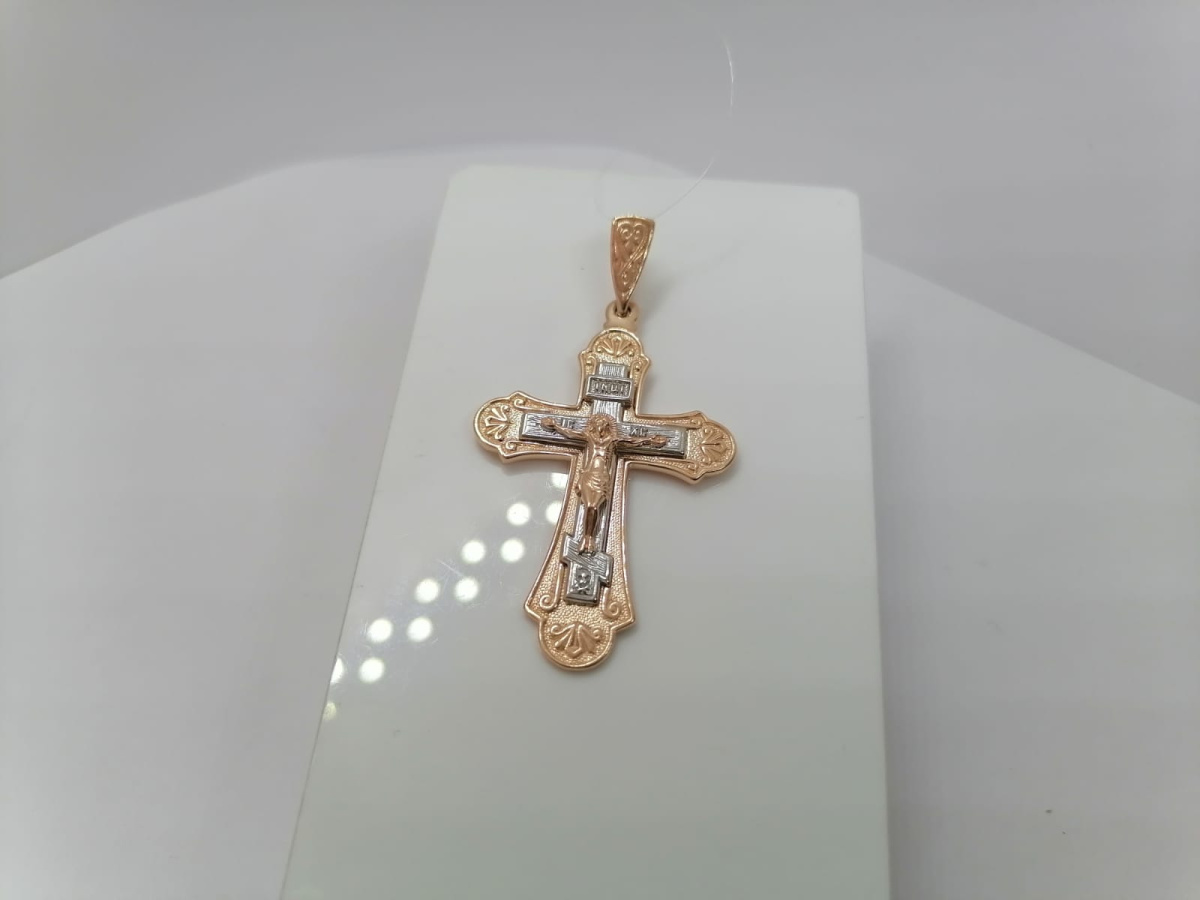 ПОДВЕСКА КРЕСТ без камня (Au 585)