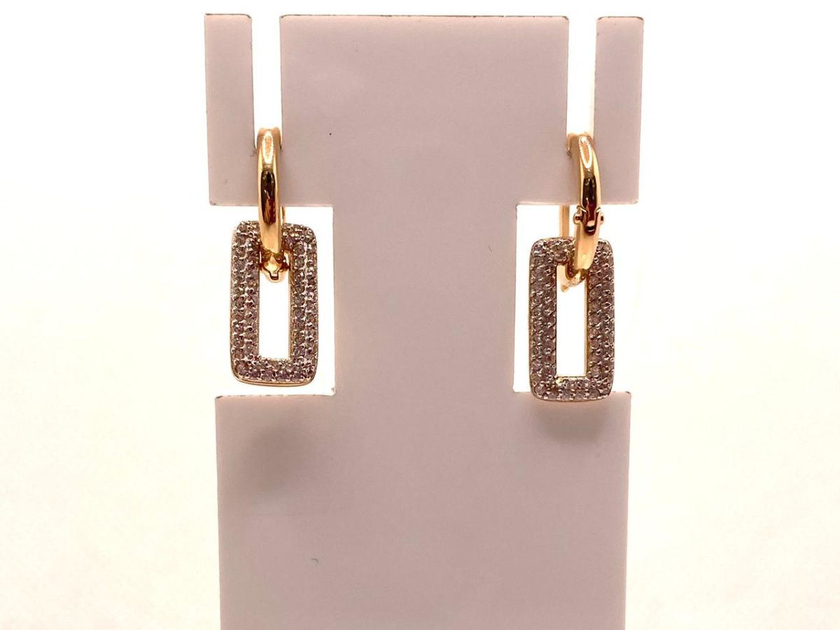 120224 СЕРЬГИ С КАМНЯМИ (Au 585)