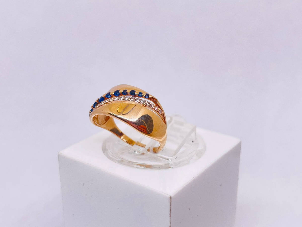 КОЛКМИ585 КОЛЬЦО С КАМНЯМИ (Au 585)