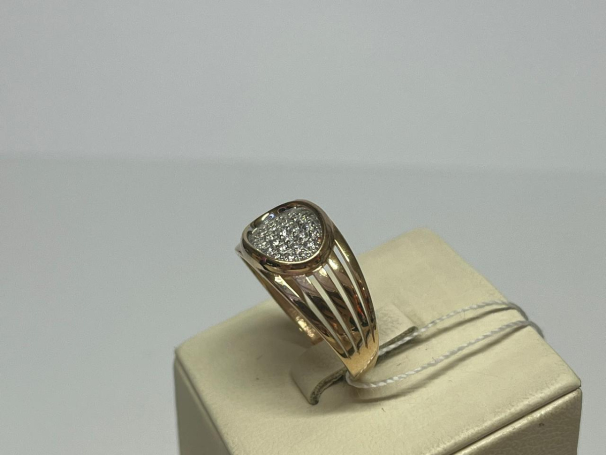 КОЛЬЦО С КАМНЯМИ (Au 585)