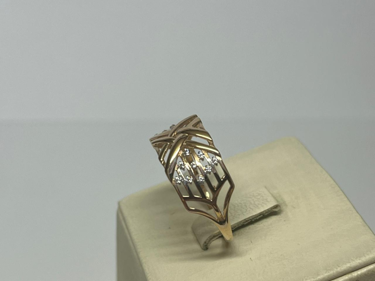 КОЛЬЦО С КАМНЯМИ (Au 585)