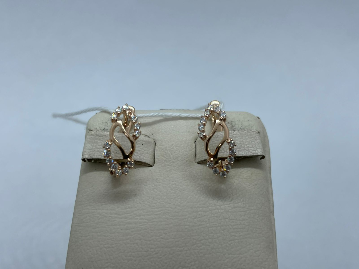 СКМИ585 СЕРЬГИ С КАМНЯМИ (Au 585)