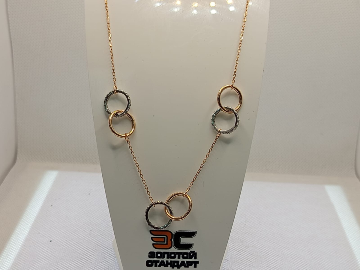 Т-16180-414749К-2 КОЛЬЕ С КАМНЯМИ (Au 585)