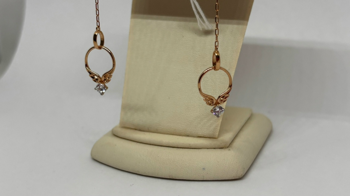 СЕРЬГИ С КАМНЕМ (Au 585)