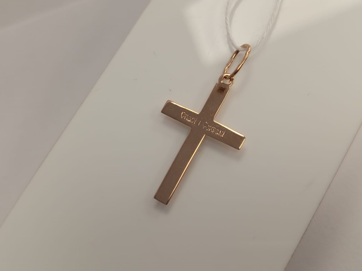 ПОДКБК585 ПОДВЕСКА КРЕСТ БЕЗ КАМНЯ (Au 585)