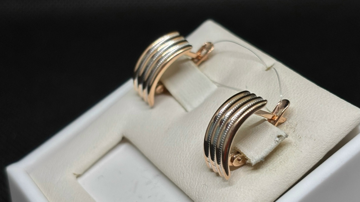 СЕРЬГИ БЕЗ КАМНЯ (Au 585)