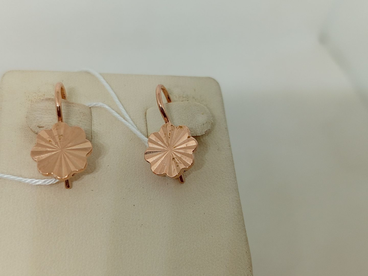 СБКМ583 СЕРЬГИ БЕЗ КАМНЯ (Au 583)