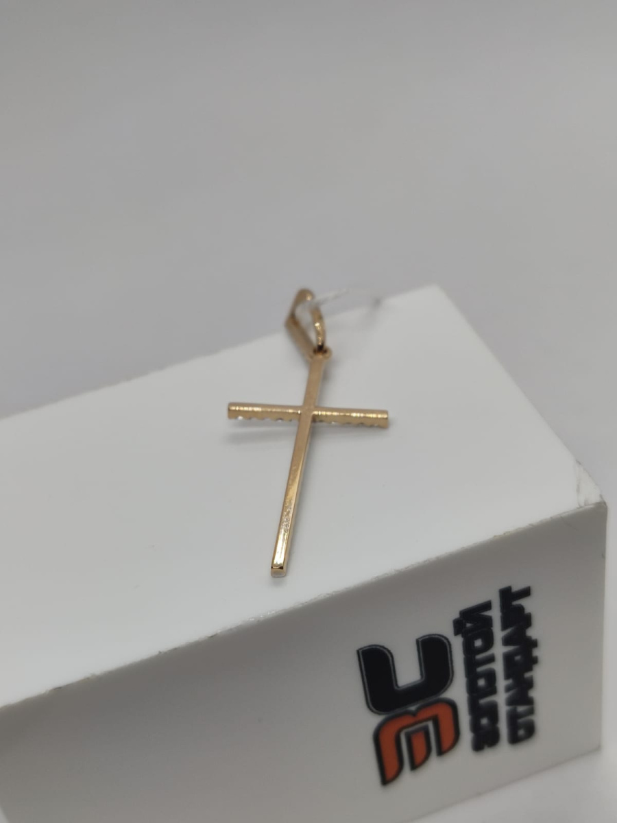 ПОДВЕСКА КРЕСТ С КАМНЯМИ (Au 585)