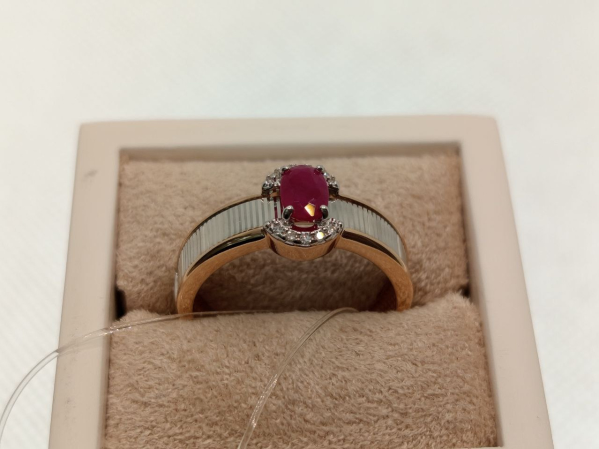 КОЛЬЦО Бриллиант, рубин (Au 585)