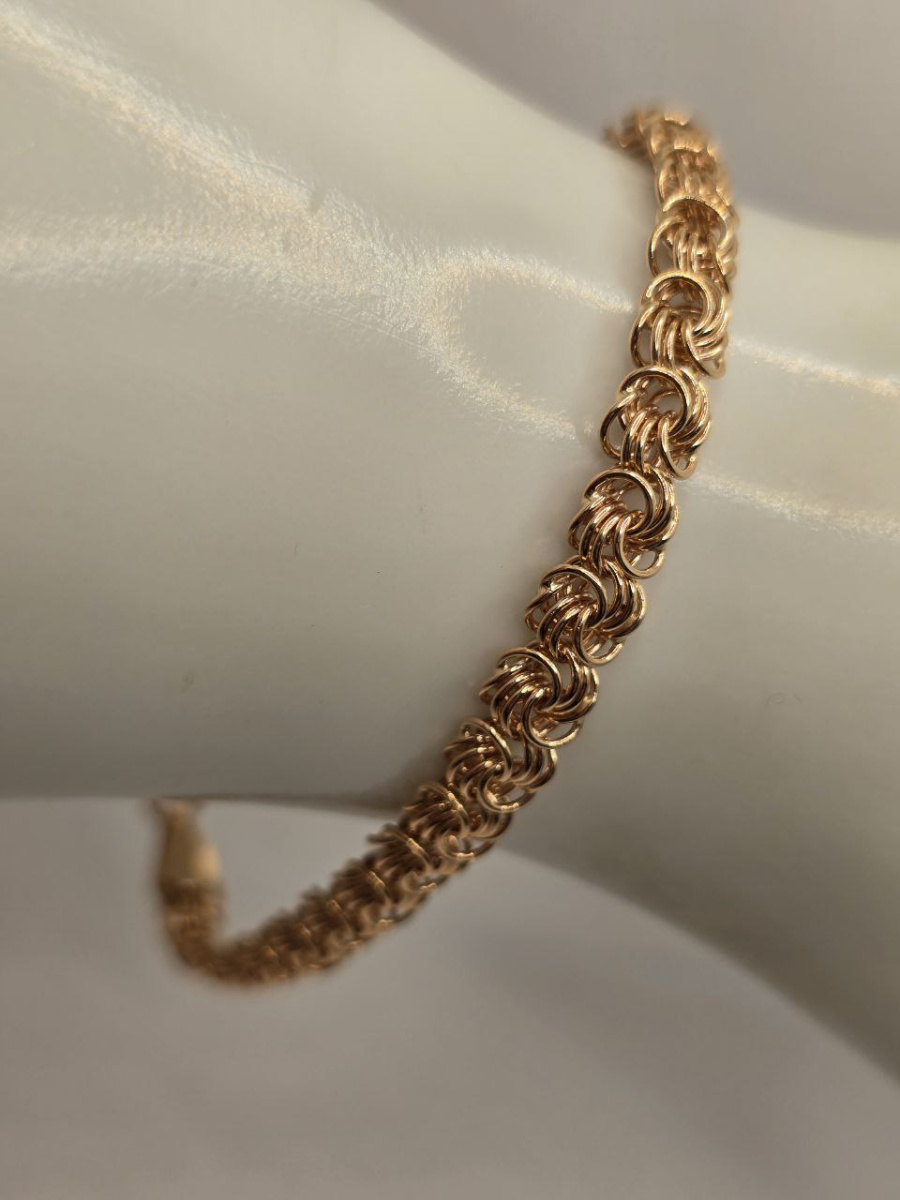 БРАСЛЕТ ПОЛНОВЕСНЫЙ Роза Au 585