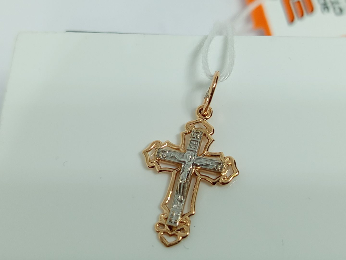 ПОДВЕСКА КРЕСТ БЕЗ КАМНЯ (Au 585)