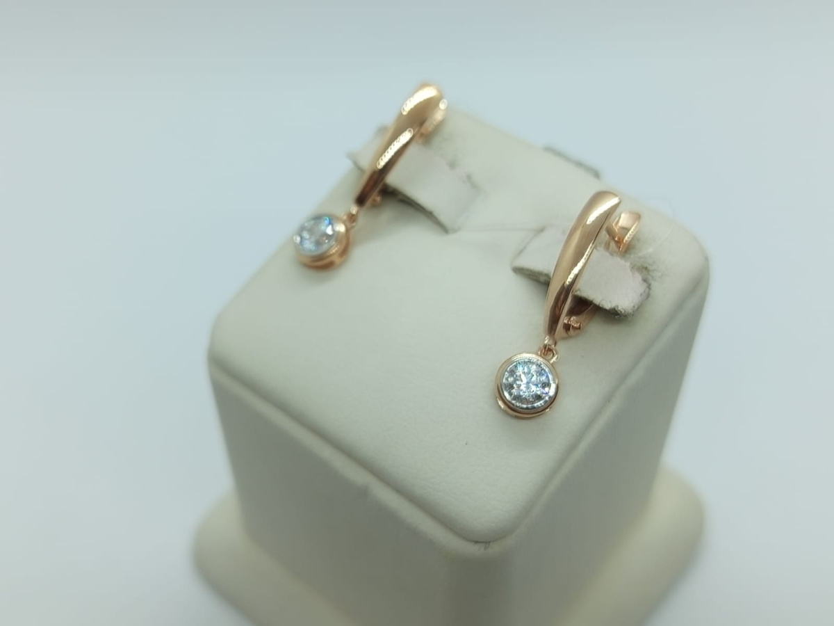 СЕРЬГИ С КАМНЕМ (Au 585)