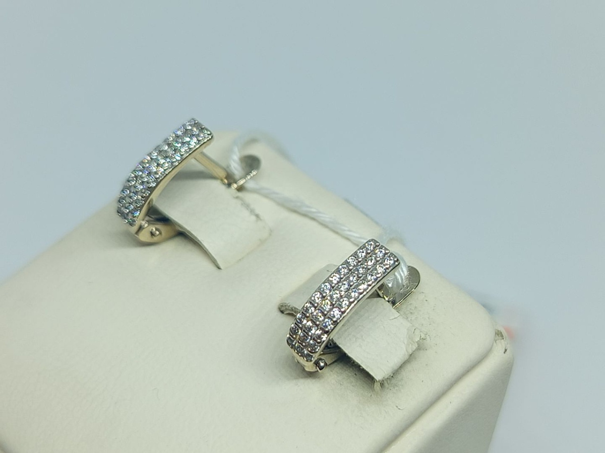 СКМИ585 СЕРЬГИ С КАМНЯМИ (Au 585)