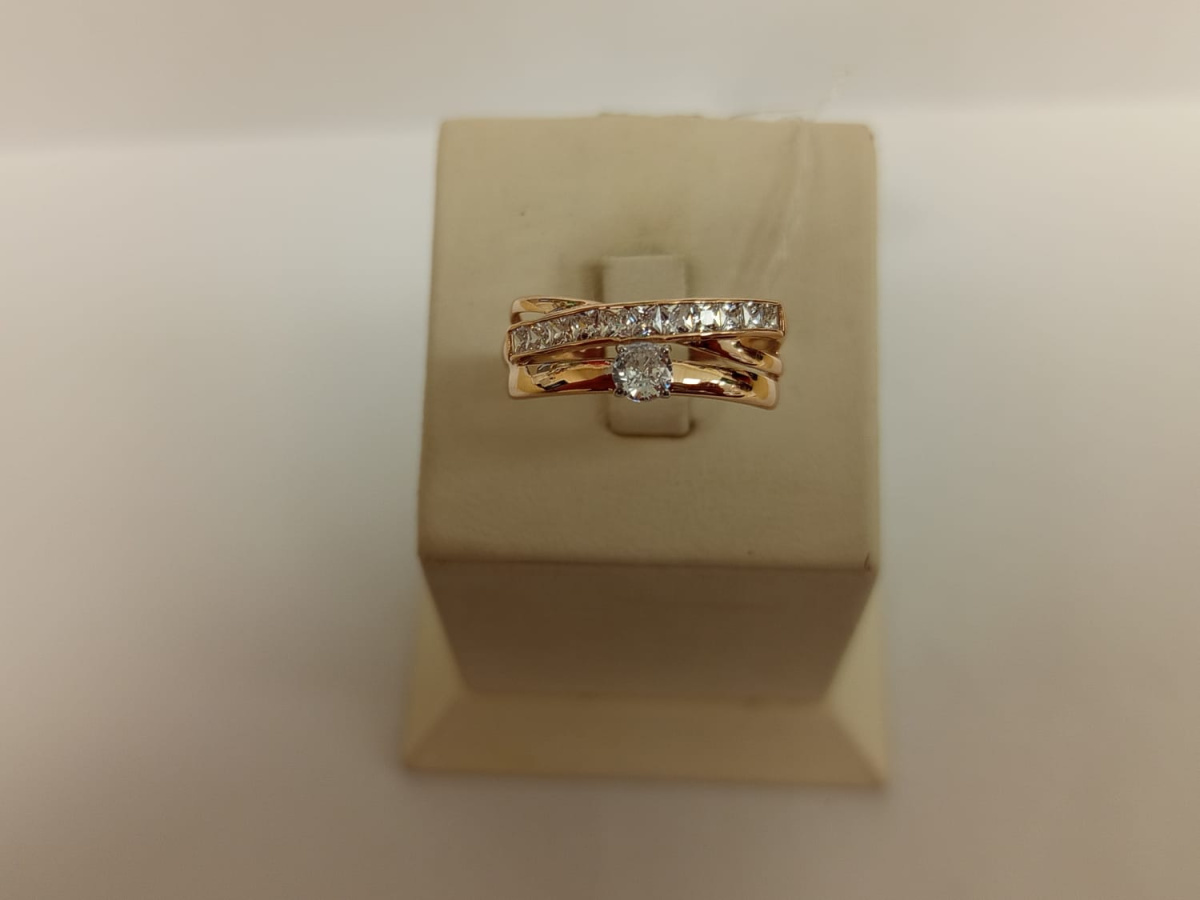 018519 КОЛЬЦО С КАМНЯМИ (Au 585)